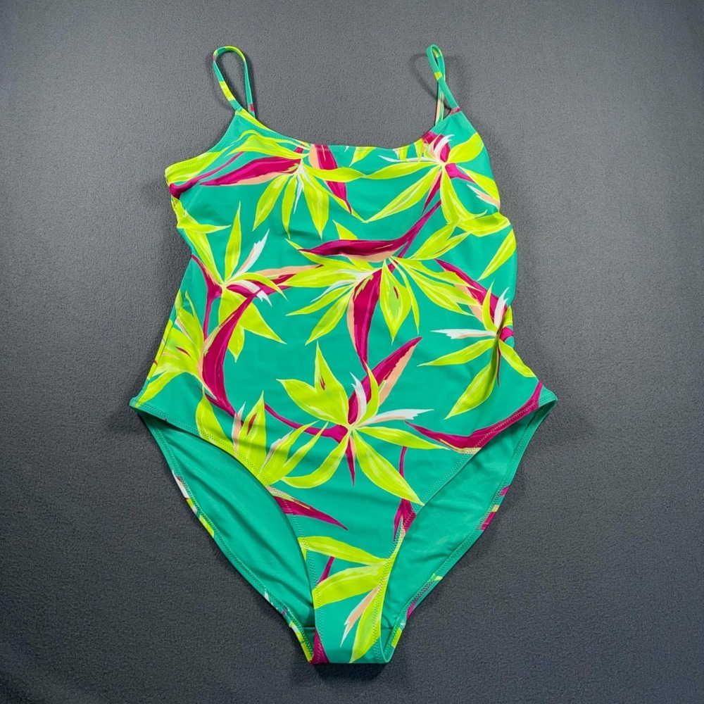 Old Navy One Piece Swimsuit XXL Floral Tropical NWT 18x25 Tank